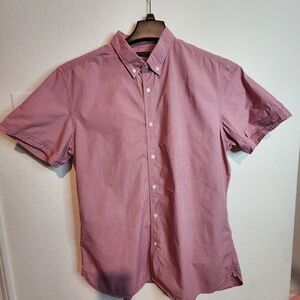 Banana Republic Men's Casual Button Down Shirt - Light Red